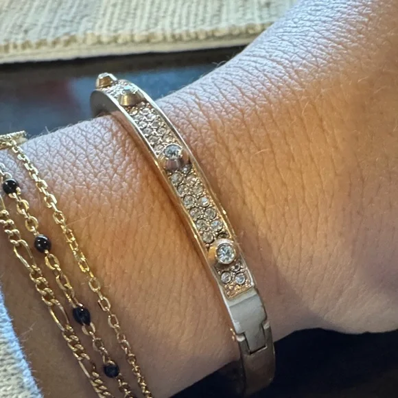 Michael Kors Rose Gold Bracelet with Silver Rhinestones - Picture 3 of 6